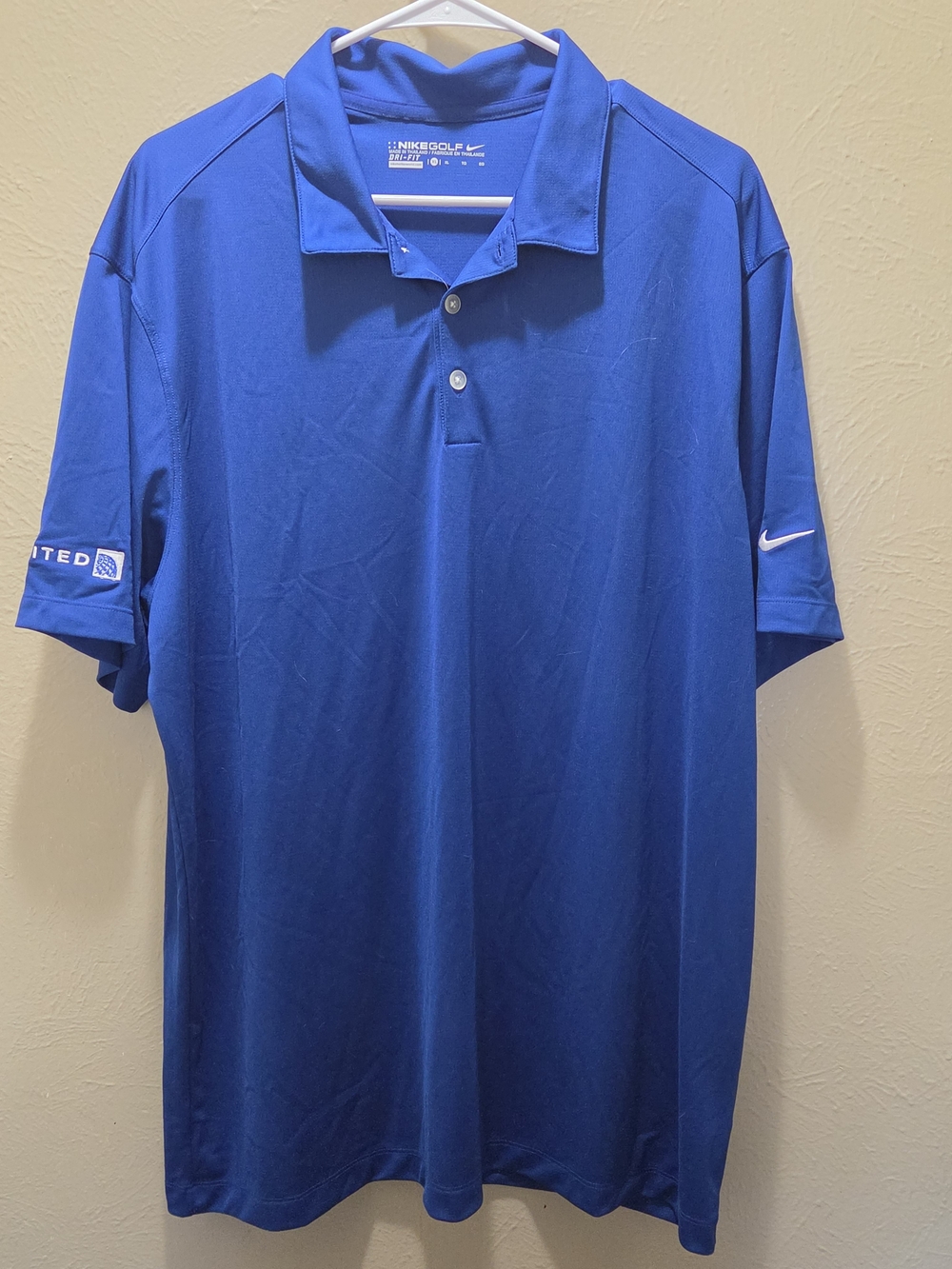 Nike Golf Dri-FIT United Airlines Polo Men’s XL Blue 637167 NWT